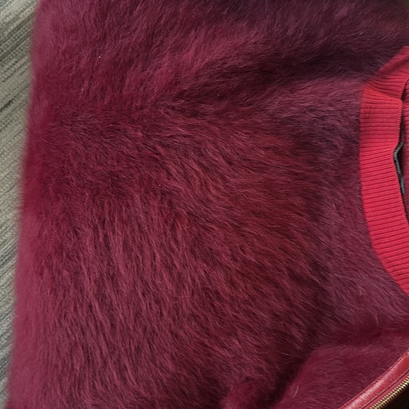 Louis Vuitton Burgandy Wool and Brushed Cashmere with Leather Accent Sweater - Picture 11 of 11